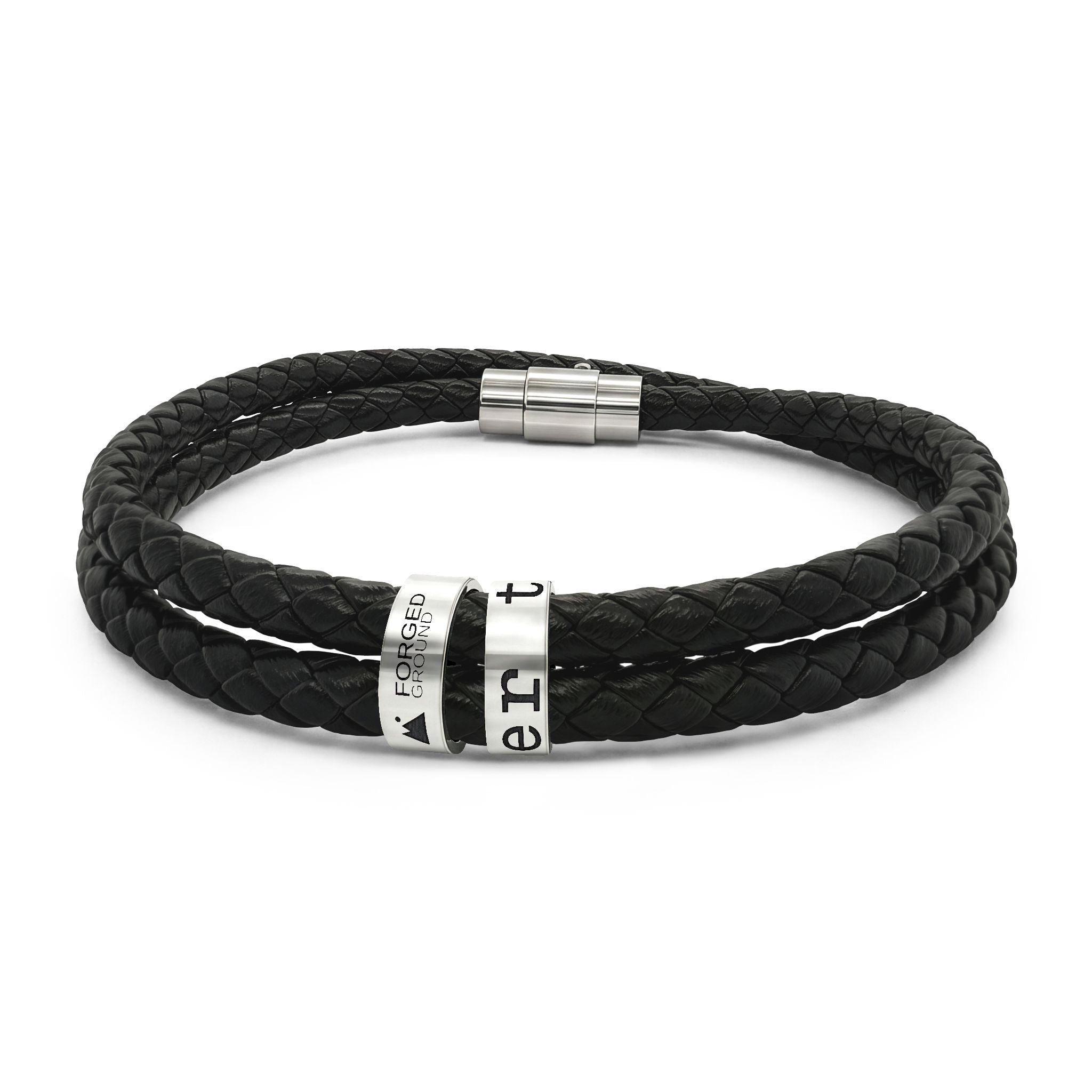 Leather Bracelet with Beads (EngravingFG)